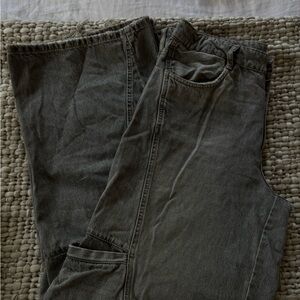 Zara Men's Charcoal Cargo Pants